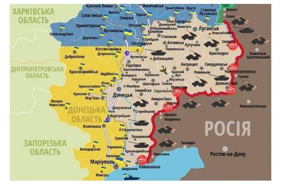 Ситуація в зоні бойових дій на сході України станом на 17 жовтня 2015 року
