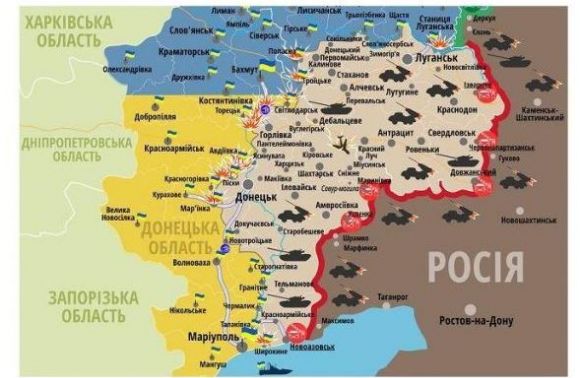 Ситуація в зоні бойових дій на сході України станом на 19 травня 2016 року