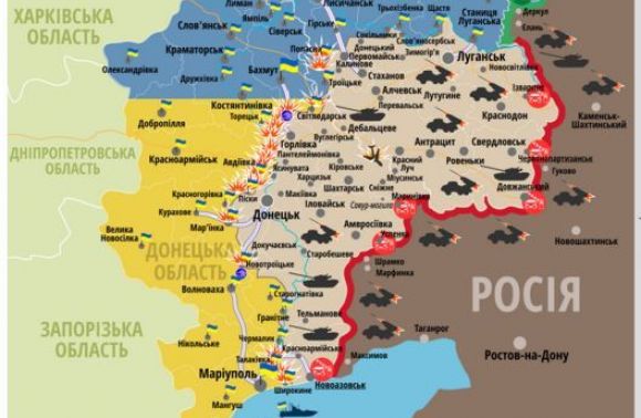 Ситуація в зоні бойових дій на сході України станом на 1 квітня 2016 року