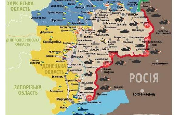 Ситуація в зоні бойових дій на сході України станом на 27 квітня 2015 року